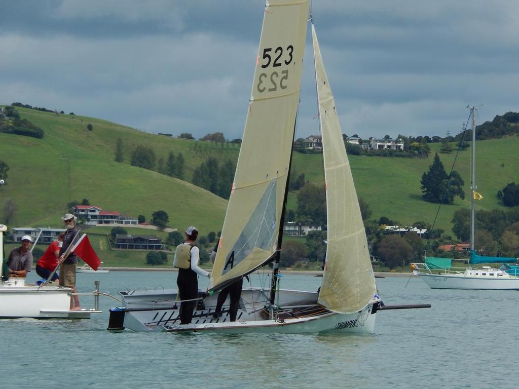 Auckland's Thumper at the Committee Boat 'Una' - 2016 Sanders Cup © Ruth WCC